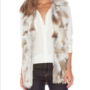 Genuine rabbit fur vest